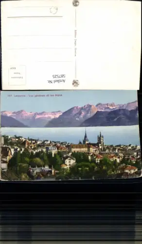 587525,Lausanne Vue generale et les Alpes Switzerland