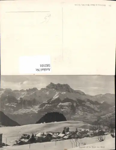 592101,Leysin et la Dent du Midi Winteransicht Switzerland
