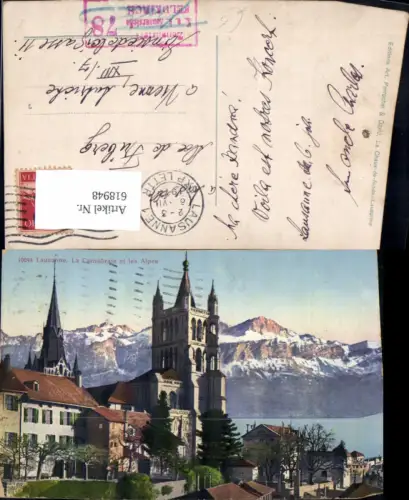 618948,Lausanne La Cathedrale et les Alpes Kathedrale
