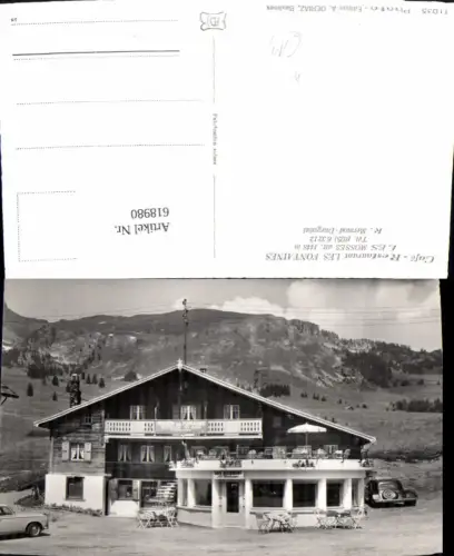 618980,Foto Ak Ormont-Dessous Les Mosses Cafe Restaurant Les Fontaines Auto
