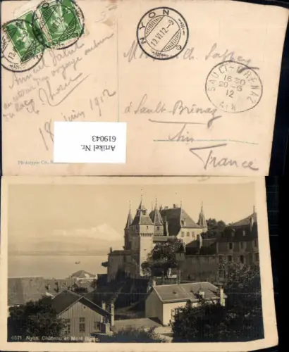 619043,Nyon Chateau et Mont Blanc