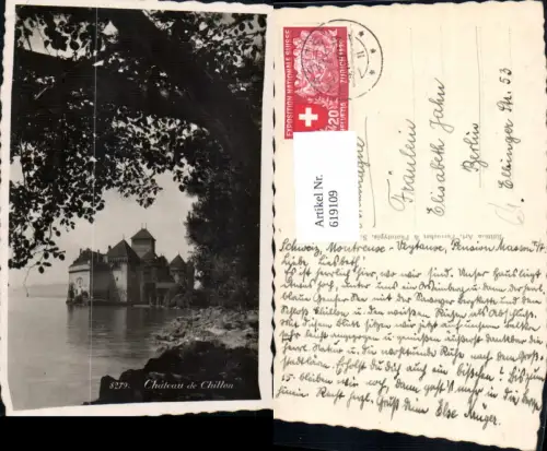 619109,Foto Ak Veytaux Chateau de Chillon