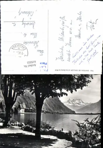 619333,Foto Ak Veytaux Chateau de Chillon et les Dents du Midi
