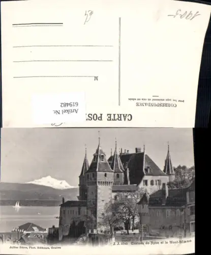 619482,Nyon Chateau de Nyon et le Mont Blanc