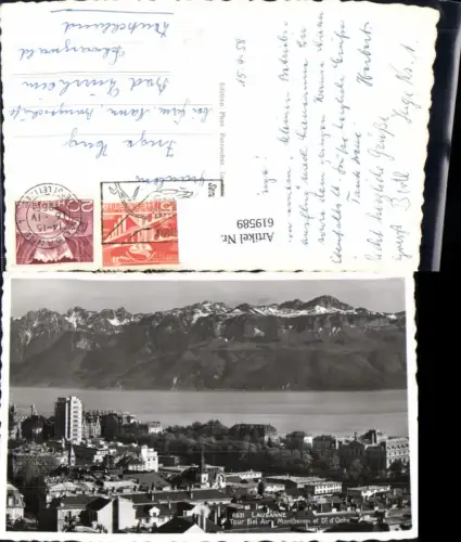 619589,Foto Ak Lausanne Tour Bel Air Montbenon et Dent d Oche