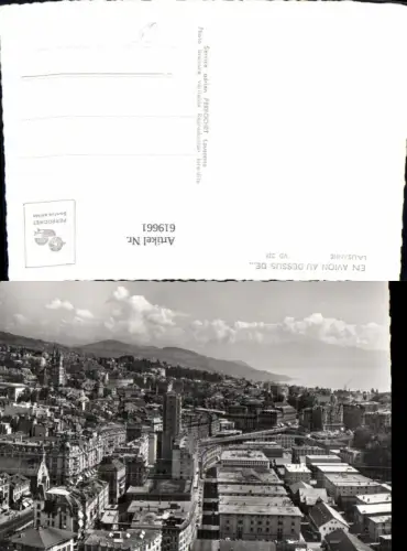 619661,Foto Ak Lausanne Ansicht En avion au-dessus de Lausanne