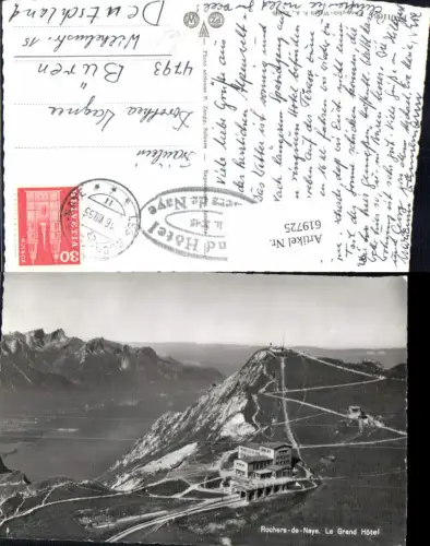 619725,Foto Ak Montreux Rochers-de-Naye Le Grand Hotel