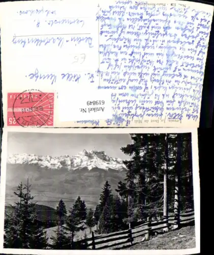 619849,Foto Ak Leysin La Dent du Midi