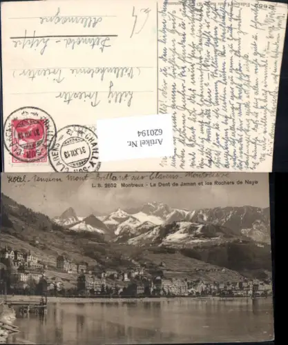 620194,Montreux La Dent de Jaman et les Rochers de Naye