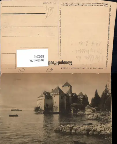 620243,Veytaux Chillon et la Dent du Midi Ruderboot Dampfer Schiff