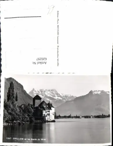 620297,Foto Ak Veytaux Chillon et la Dent du Midi