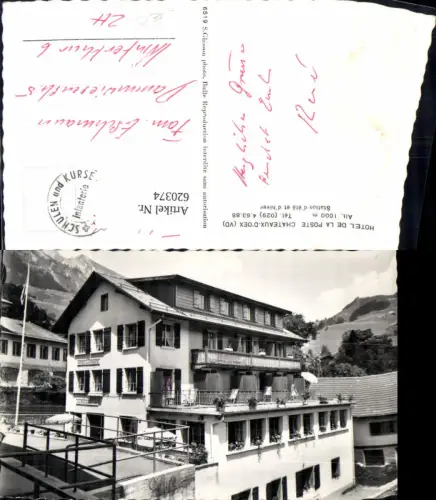 620374,Foto Ak Chateau-d Oex Hotel de la Poste