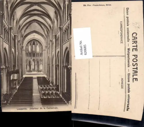 620685,Lausanne Interieur de la Cathedrale Kathedrale