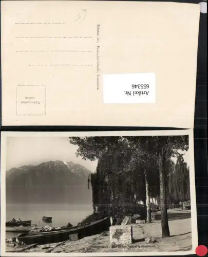 655346,Montreux Quai de Bon-Port et le Grammont Ruderboot Ufer