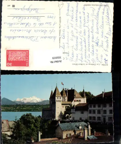 705919 Nyon Le Chateau et le Mont Blanc