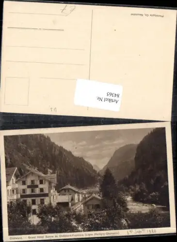 84365,Chatelard Grand Hotel Suisse du Chatelard Frontiere Kt Wallis