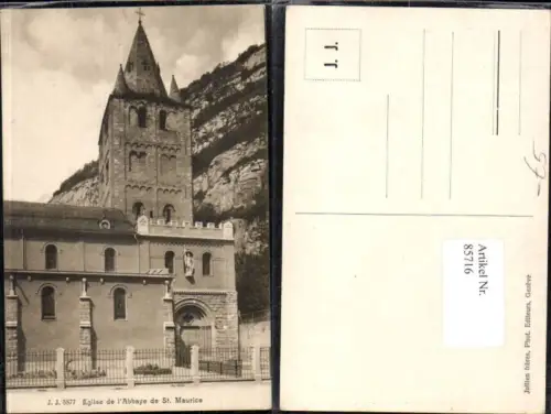 85716,Eglise de L´Abbaye de St Maurice Detailansicht Kt Wallis