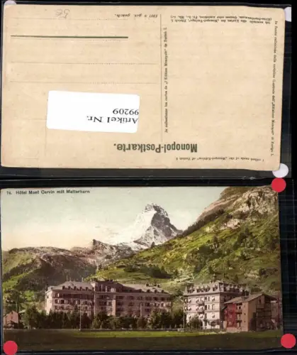 99209,Hotel Mont Cervin b. Zermatt