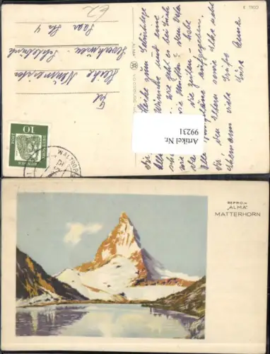 99231,Matterhorn Le Cervin Zermatt Kt Wallis