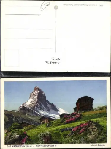 99323,Das Matterhorn Le Cervin Zermatt Kt Wallis