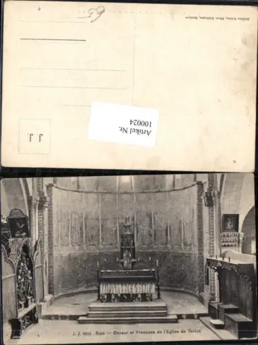 100024,Sion Choeur et Fresques de l Eglise de Valere Kt Wallis