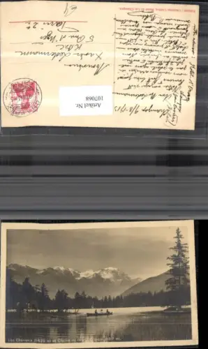 107068,Lac Champex et Chaine du Grand G�mbin Boot 1913 Kanton Wallis