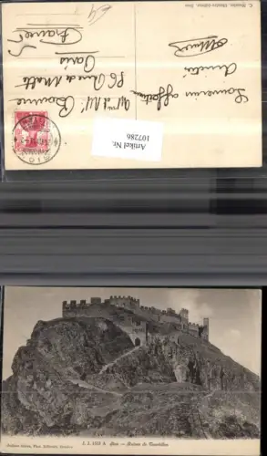 107286,Sion Ruines de Tourbillon Festung 1913 Kanton Wallis