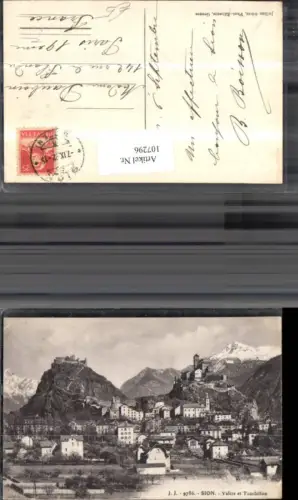 107296,Sion Valere et Tourbillon Totale Festung 1922 Kanton Wallis