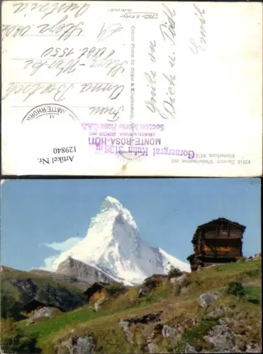 129840,Zermatt Winkelmatten m. Matterhorn Ansicht Kt. Wallis
