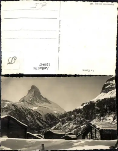 129947,Le Cervin Winteransicht Kt. Wallis