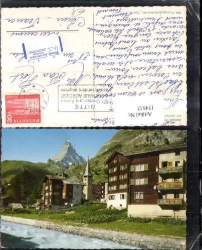 154633,Zermatt m. Matterhorn 1961 Kt Wallis