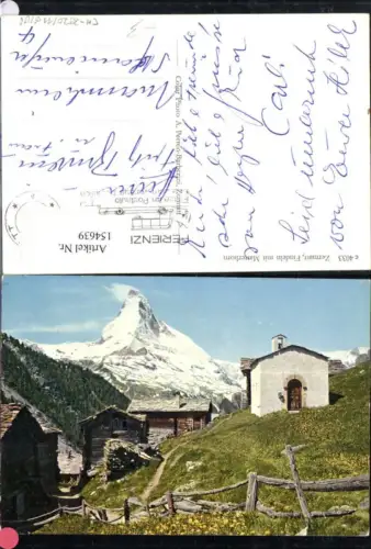 154639,Zermatt Findeln m. Matterhorn Kt Wallis