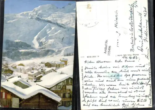 155496,Saas Fee Alphubel Winteransicht 1963 Kt Wallis