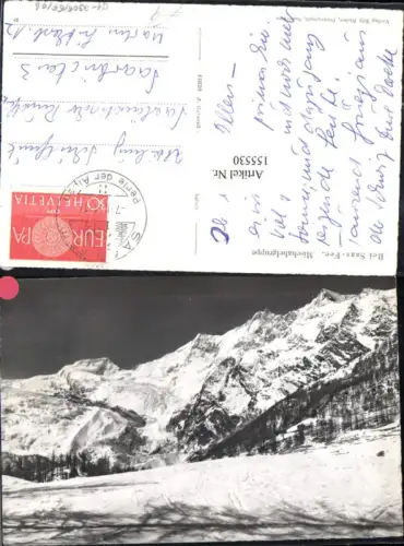 155530,Saas Fee Mischabelgruppe 1961 Kt Wallis