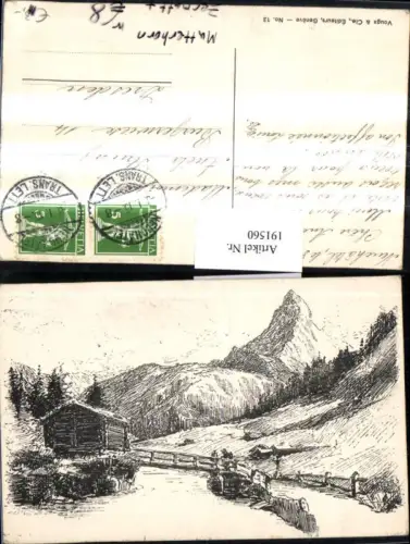 191560,Matterhorn Partie b. Zermatt Kt Wallis