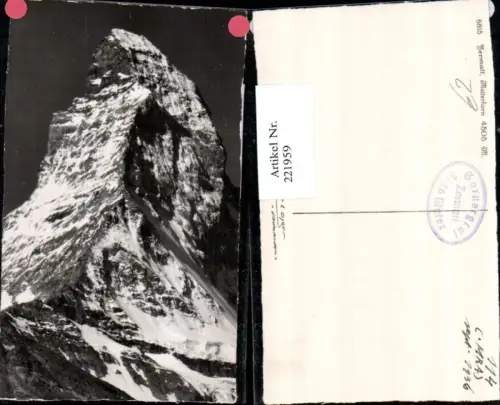 221959,Zermatt Matterhorn Spitze Kt Wallis