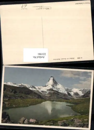 221981,Stellisee See b. Zermatt m. Matterhorn Kt Wallis