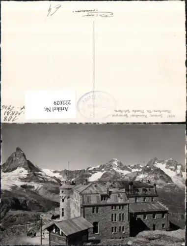222029,Zermatt Kulm-Hotel Gornergrat Matterhorn Blanche-Gabelhorn Kt Wallis