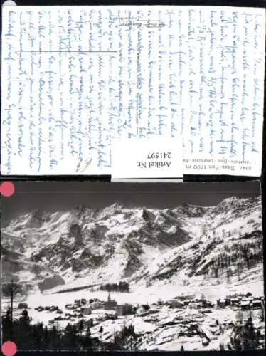 241597,Saas-Fee Totale m. Täschhorn Dom Lenzspitze Winterbild Kt Wallis