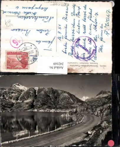242169,Grimselstraße-Passhöhe b. Oberwald m. Totensee Siedelhorn Kt Wallis