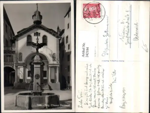 242184,Brig Chavez Denkmal Brunnen Kt Wallis