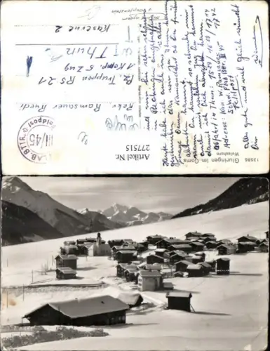 277515,Gluringen im Goms Totale m. Weisshorn Bergkulisse Winterbild Kt Wallis