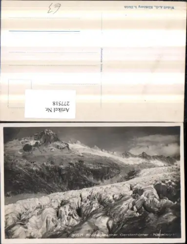 277518,Rhonegletscher Gerstenhörner Nägelisgrat Bergkulisse Kt Wallis