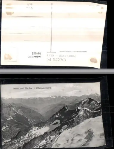 304052,Besso u. Zinaltal vom Obergabelhorn b. Ayer Bergkulisse Kt Wallis