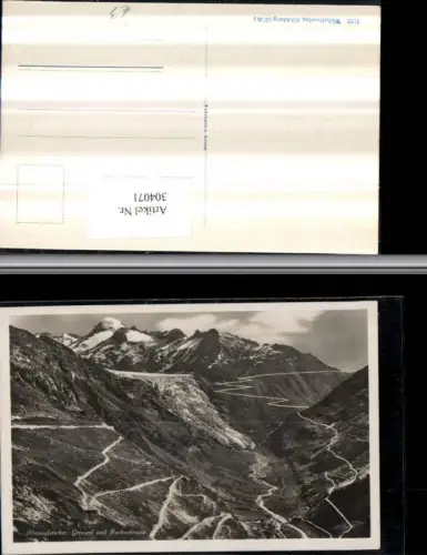 304071,Rhonegletscher b. Oberwald Grimsel u. Furkastraße Bergkulisse Kt Wallis