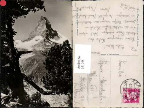 351048,Zermatt Matterhorn u. Arve Bergkulisse Kt Wallis