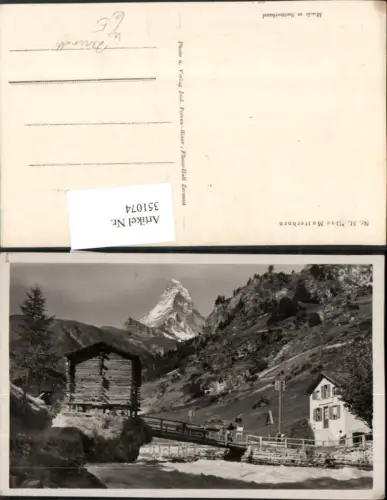 351074,Das Matterhorn b. Zermatt Bergkulisse Kt Wallis