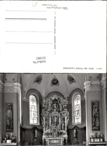 351082,Leukerbad Kirche Innenansicht Chor Altar Kt Wallis