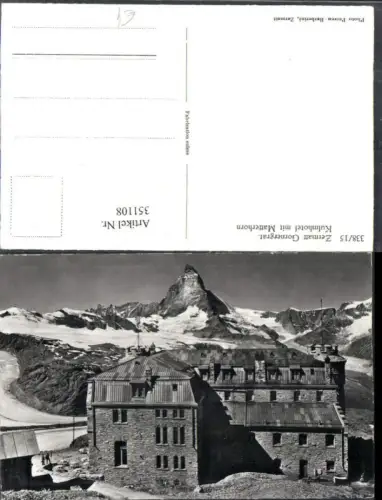 351108,Zermatt Gornergrat Kulmhotel m. Matterhorn Bergkulisse Kt Wallis