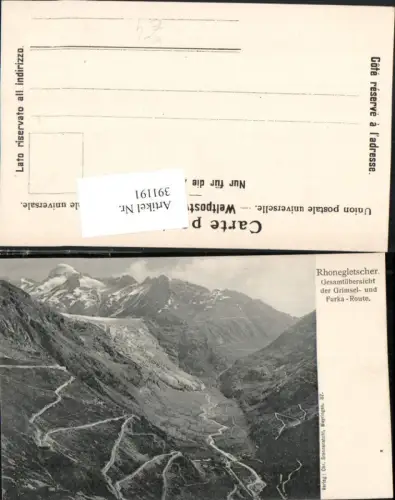 391191,Rhonegletscher Grimsel- und Furka-Route Bergkulisse Kt Wallis